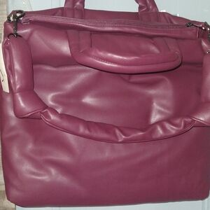 (2) Piece Set A New Day Deep Burgundy Travel Bag & Small Makeup Bag